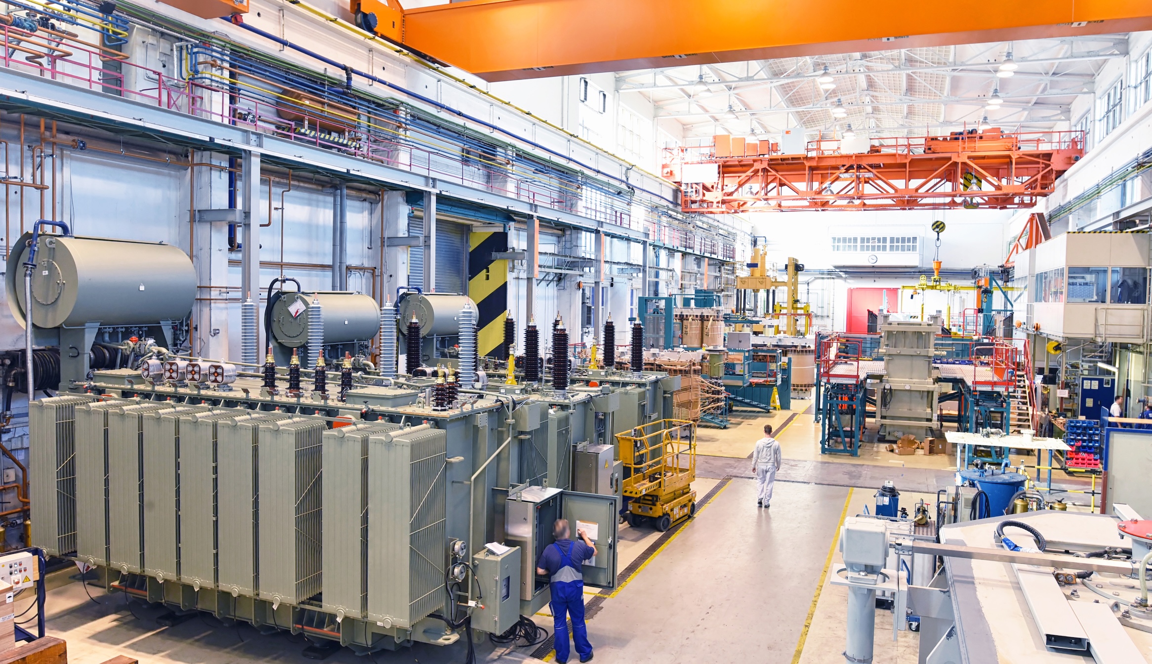 indoors o f heavy equipment facility 