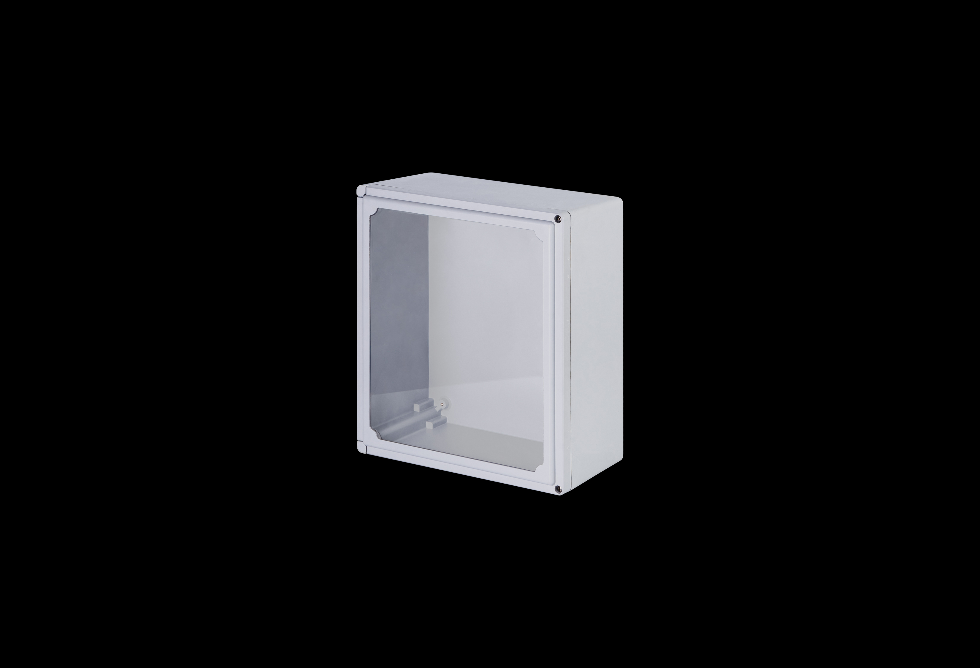 CLW1513HW-QFL-Closed.jpg Fiberglass Enclosure 15 x 13 x 7 Inches Classic Series with Window and Hinged, Screw Down Cover by Stahlin