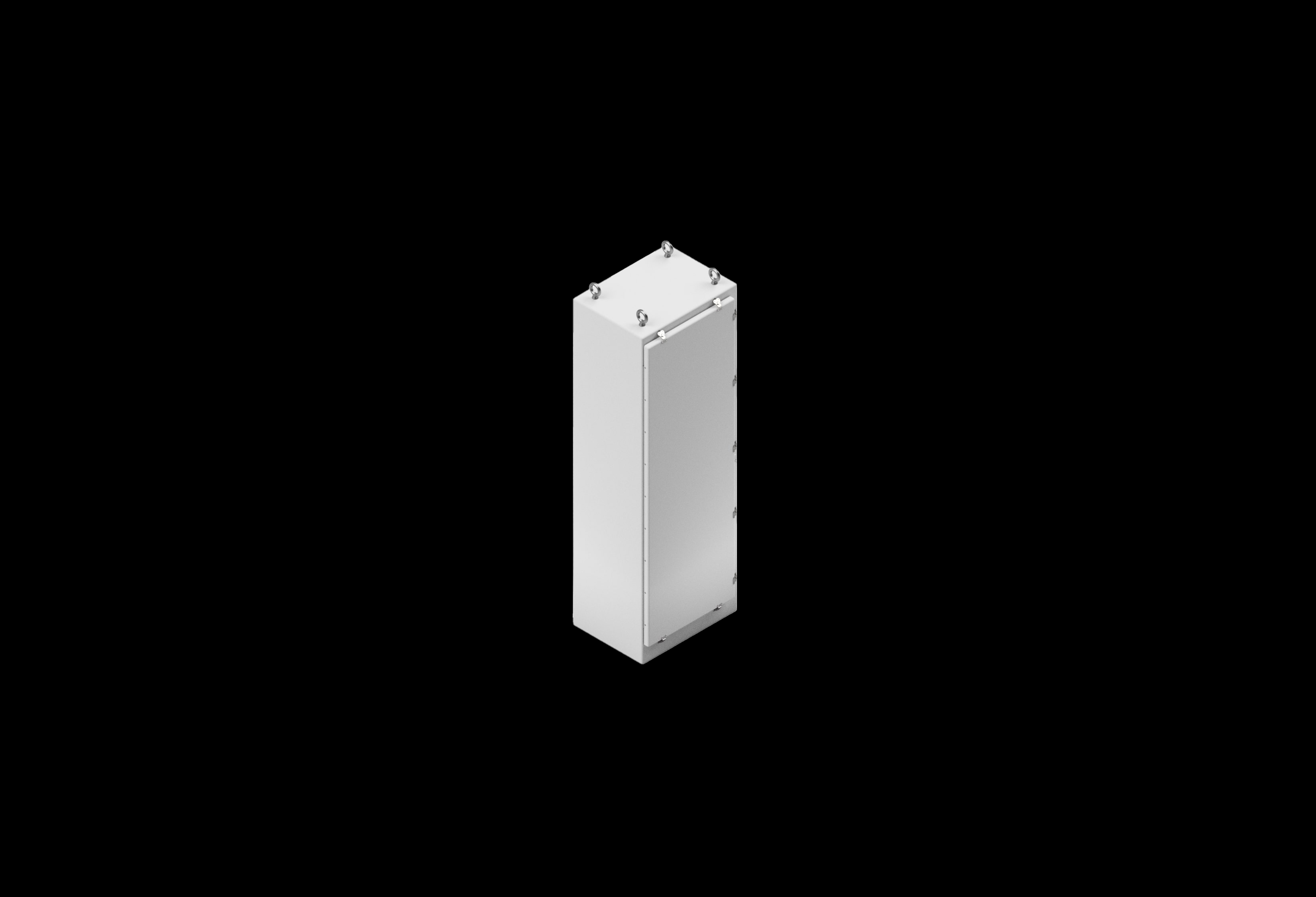 Fiberglass Enclosure 72 x 24 x 18 Inches N Series Large Freestanding with Stainless Steel Hinged, Latched Opaque Cover by Stahlin