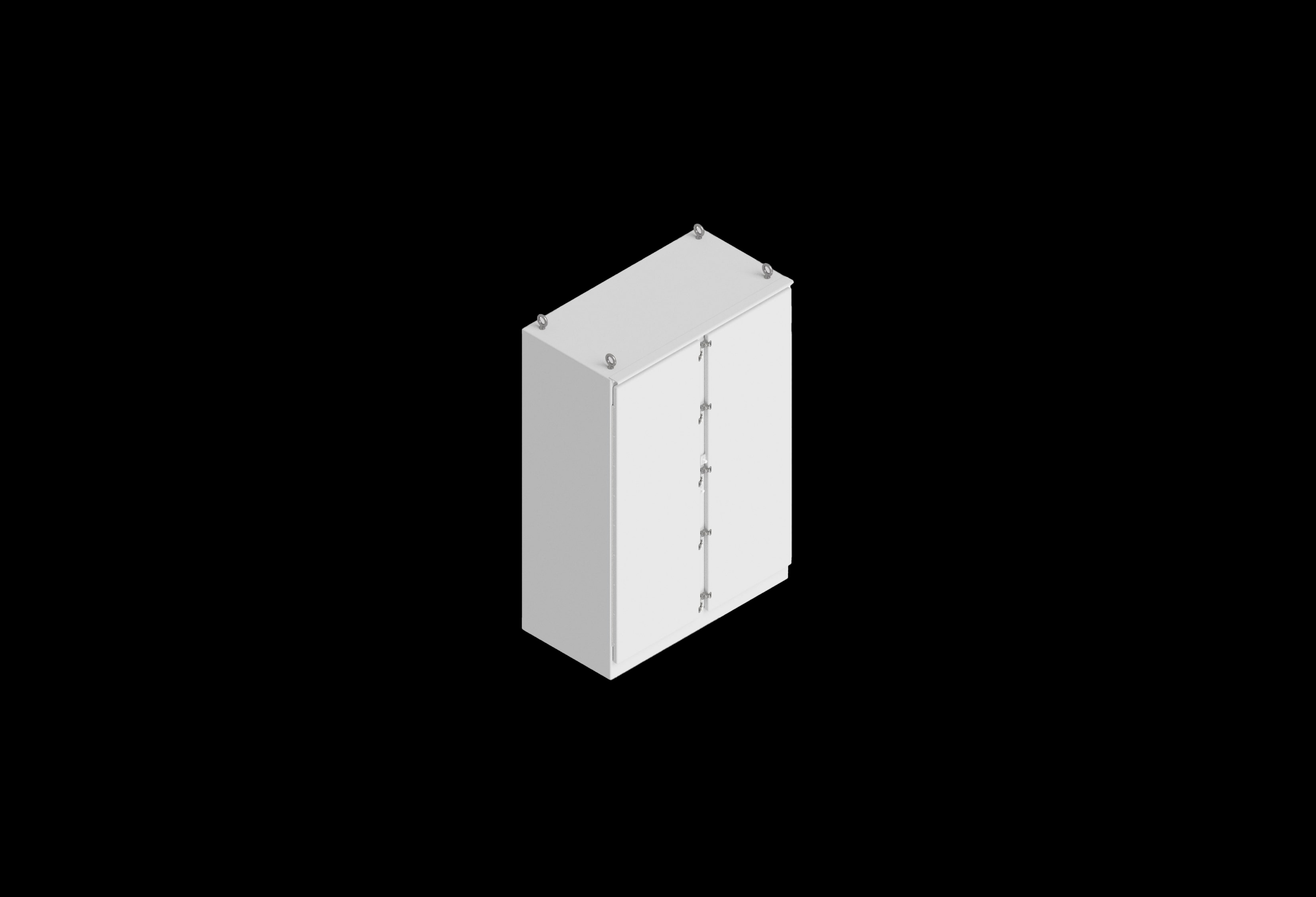 N724925FSDDRT.jpg Fiberglass Enclosure 36 x 48 x 12 Inches N Series with Stainless Steel Hinged, Latched Opaque Cover by Stahlin