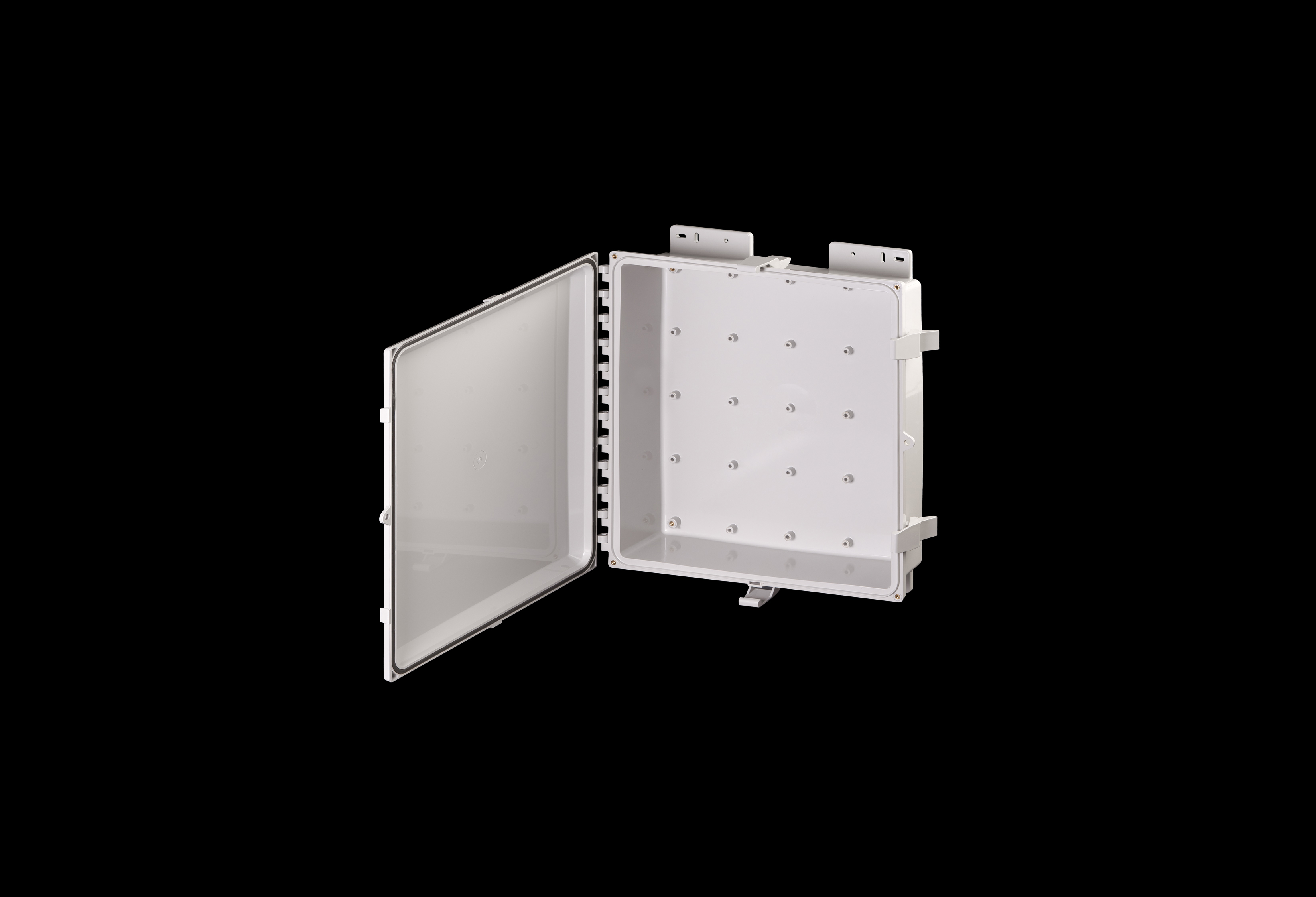 Polycarbonate Low Profile Enclosure 16 x 14 x 4 Inches PolySlim™ Series with Opaque Cover by Stahlin