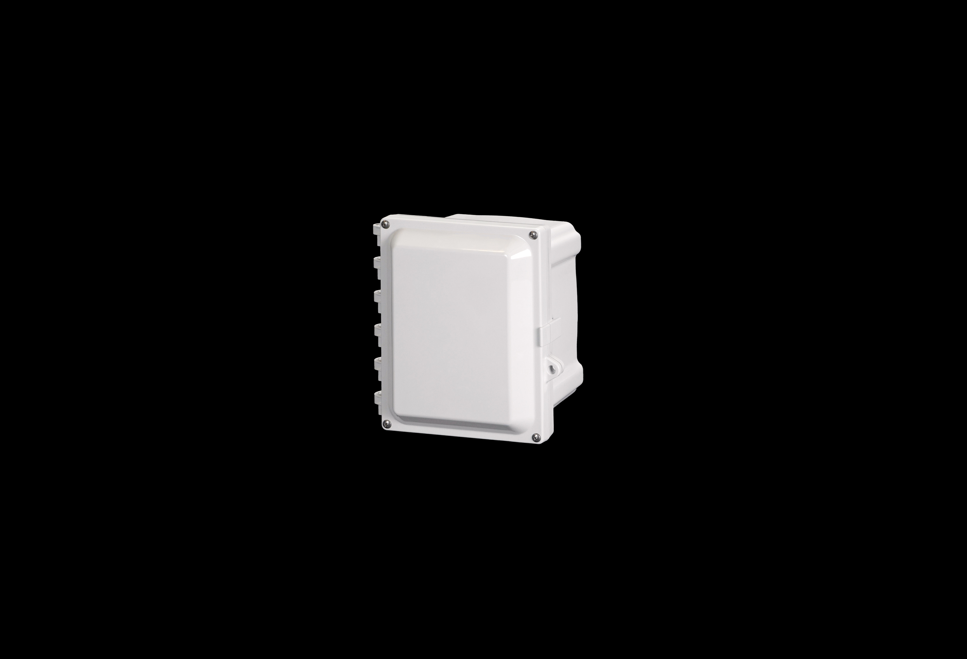 PC806HW-QFL-Closed.jpg Polycarbonate Enclosure 6 x 6 x 4 Inches PolyStar Series HW Opaque Screw Down Cover without Latches by Stahlin